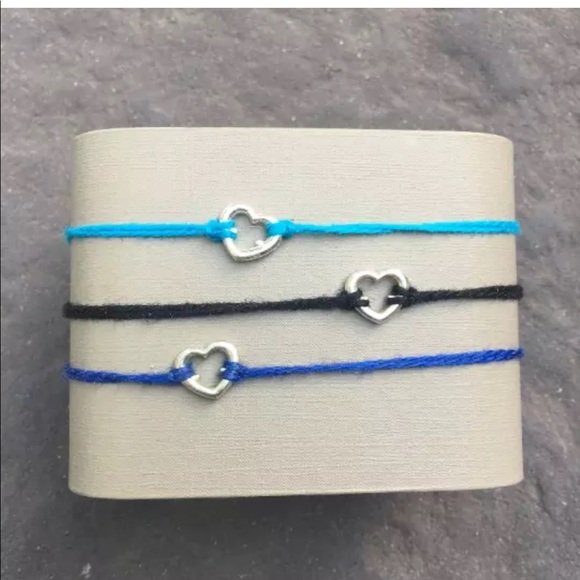 Friendship String Heart Boho Bracelets x2 - Picture 3 of 4